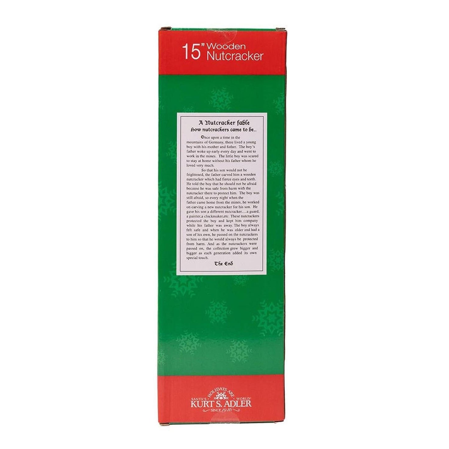 Kurt Adler 15-Inch Red and Green With Horn Nutcracker