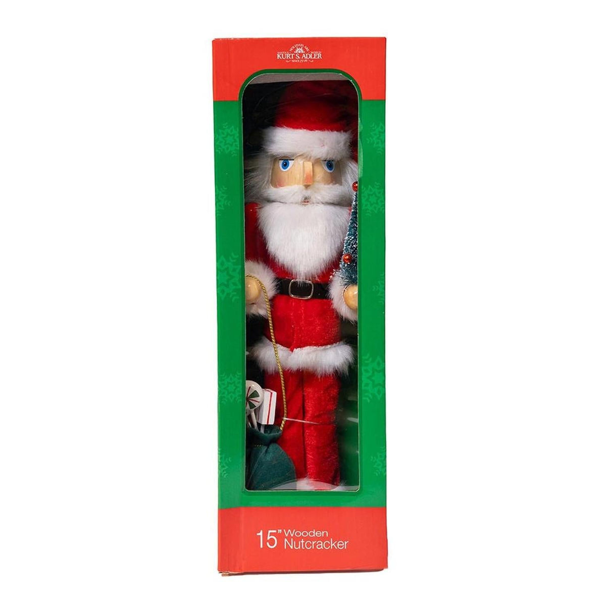 Kurt Adler 15-Inch Santa With Gifts and Tree Nutcracker