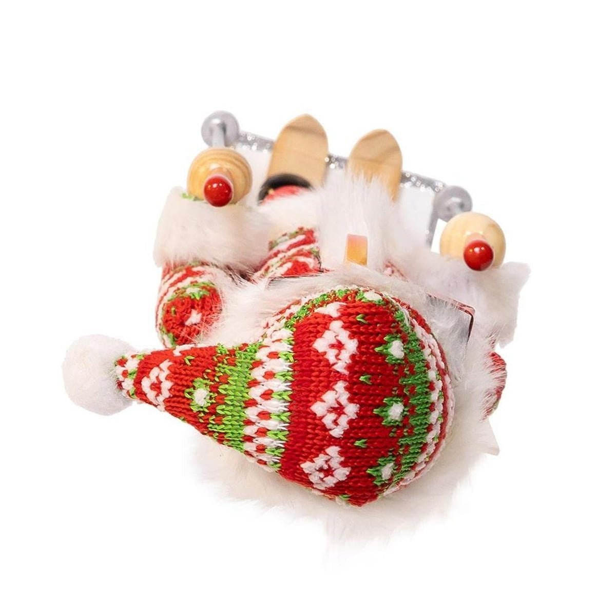Kurt Adler 15-Inch Ski Santa With Christmas Sweater Nutcracker