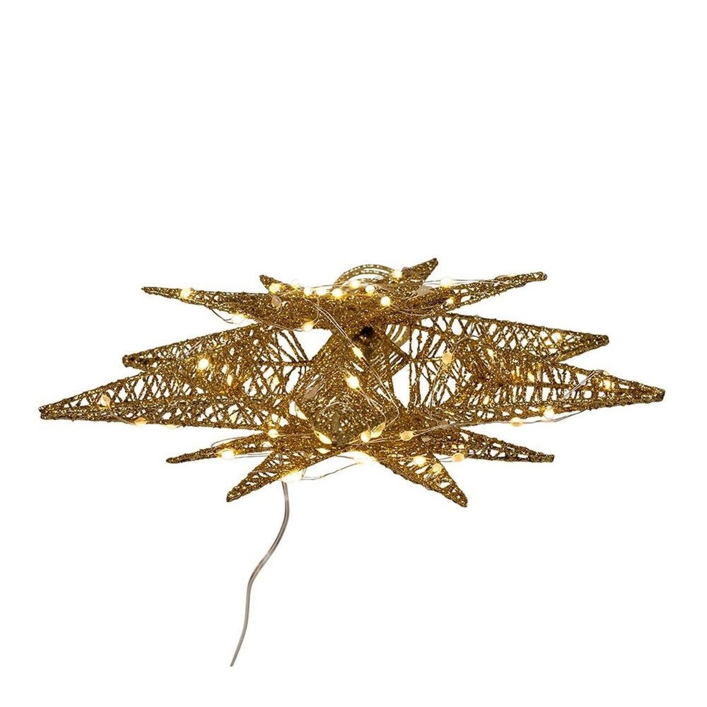 Kurt Adler 15-Inch Twinkling LED Gold Tree Topper