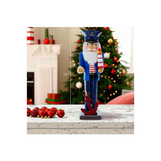 Kurt Adler 15" Sailor Nutcracker with Anchor