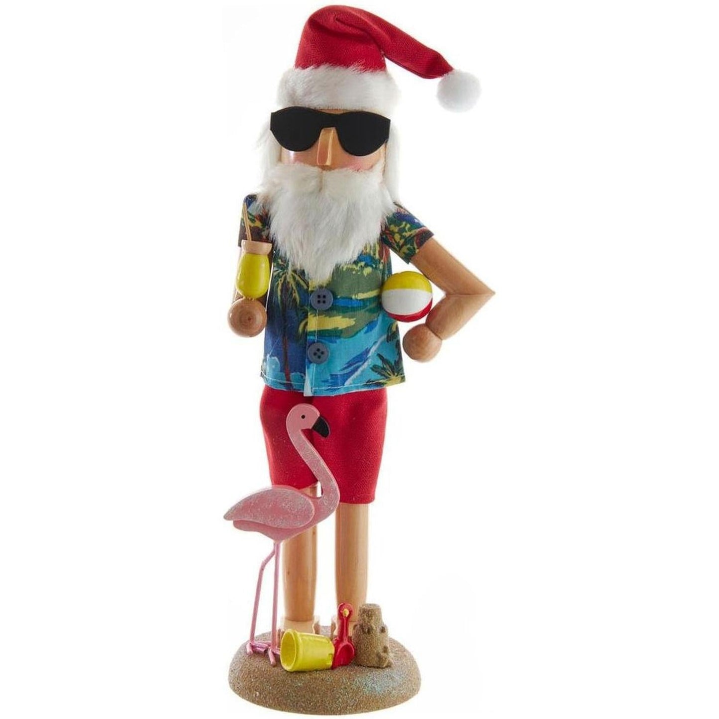 Kurt Adler 15.5-Inch Wooden Beach Santa Nutcracker