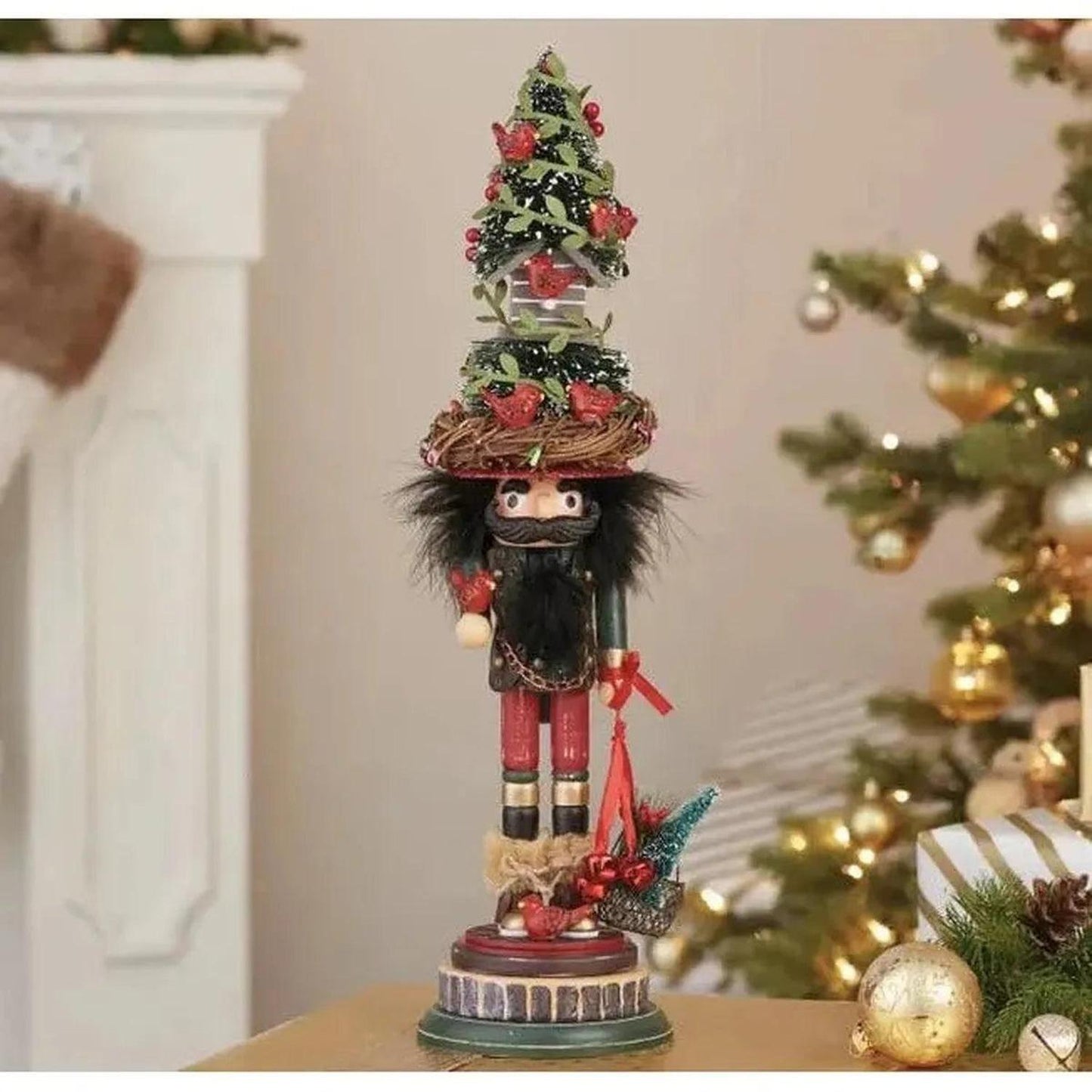 Kurt Adler 19.5" Hollywood Nutcrackers™ Cardinal In Tree Hat Nutcracker