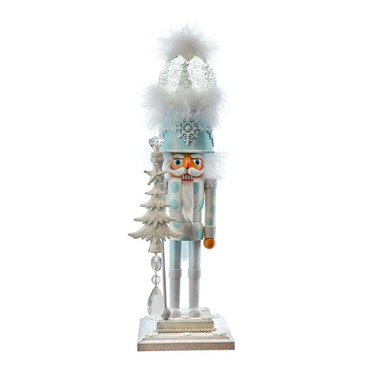 Kurt Adler 20-Inch Musical White Soldier Water Globe Hat Nutcracker