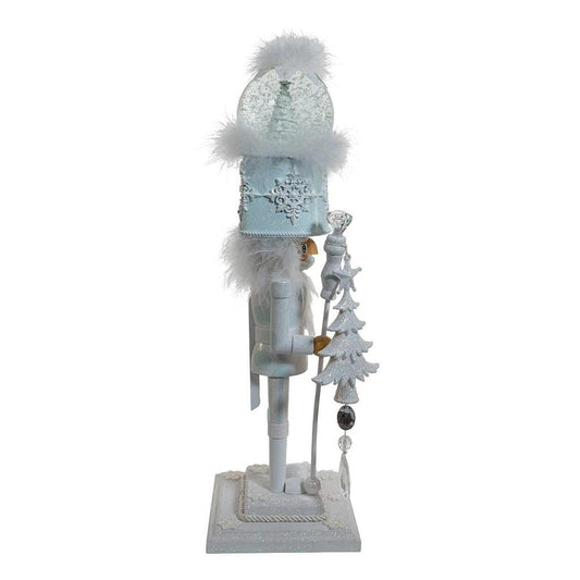 Kurt Adler 20-Inch Musical White Soldier Water Globe Hat Nutcracker