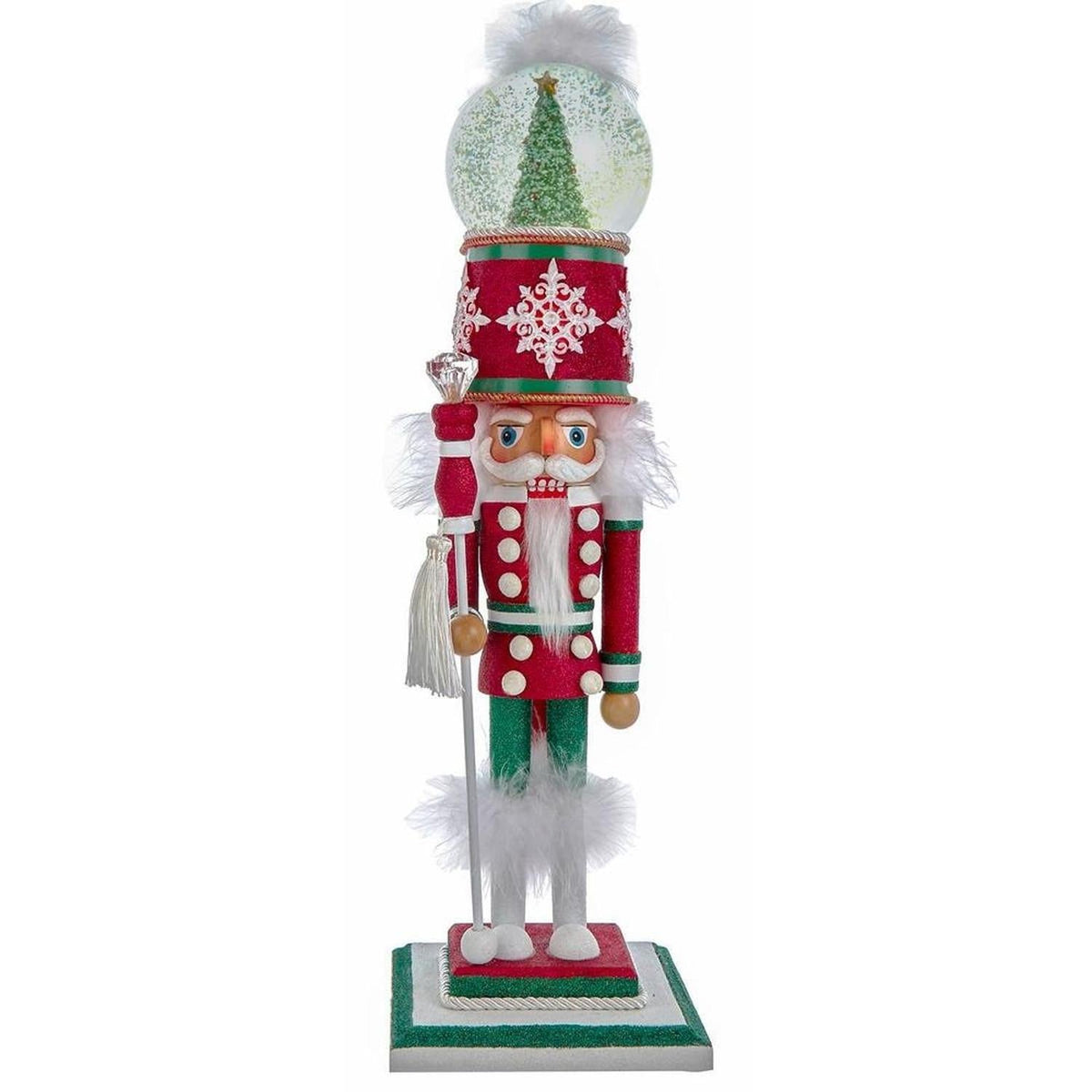 Kurt Adler 21-Inch Hollywood Nutcrackers Snow Globe Hat Soldier Nutcracker