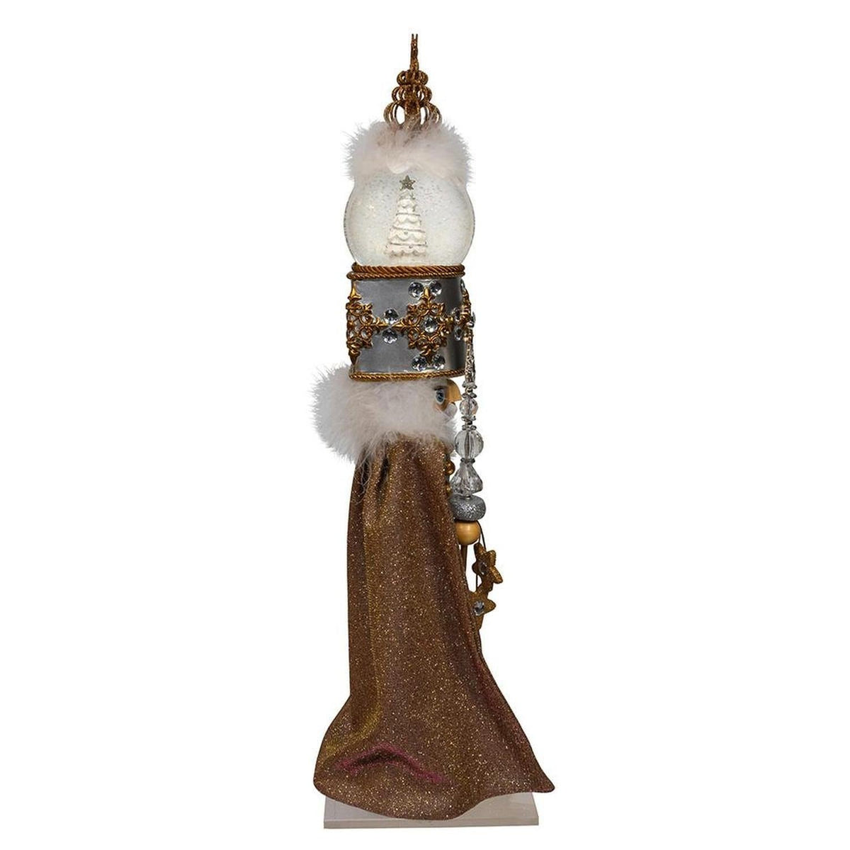 Kurt Adler 22-Inch Hollywood Nutcrackers Musical Gold and Silver Nutcracker With Water Globe