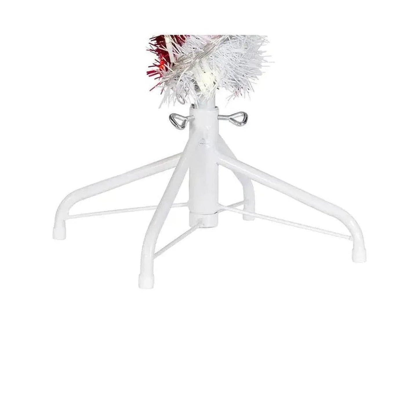Kurt Adler 4-Foot Pre-Lit Red and White LED Tinsel Candy Cane