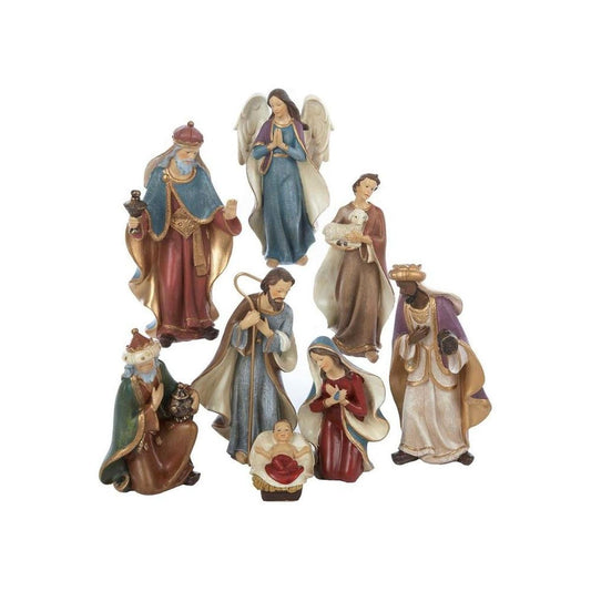 Kurt Adler 6.25-Inch Resin Nativity Set of 8 Pieces