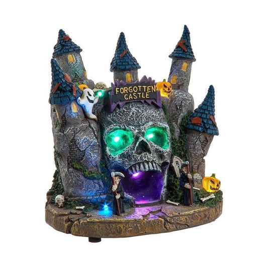 Kurt Adler 6.4" Multicolor LED Lighted Skull Castle