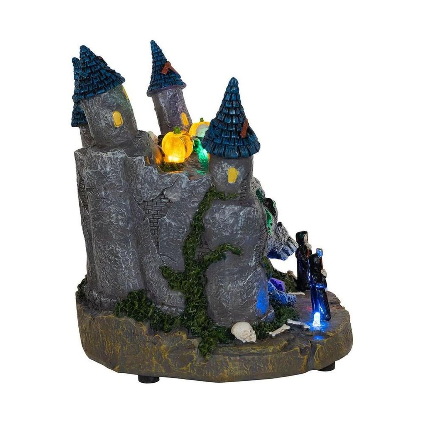 Kurt Adler 6.4" Multicolor LED Lighted Skull Castle