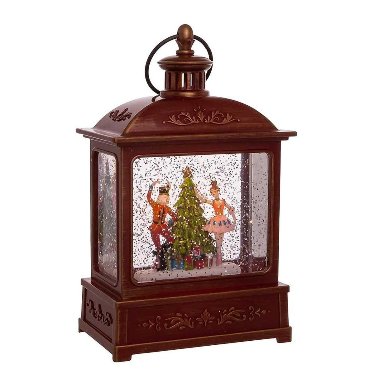 Kurt Adler 8-Inch Nutcracker Swirl Water Lantern