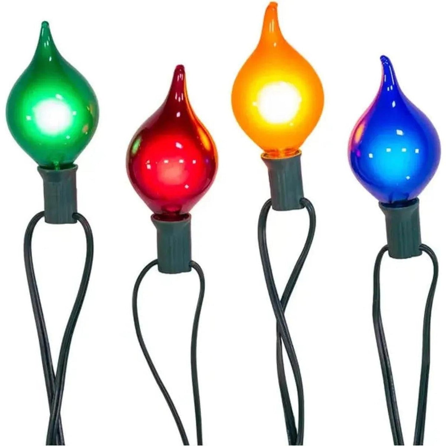 Kurt Adler UL 10-Light G45 Multicolor Teardrop Light Set
