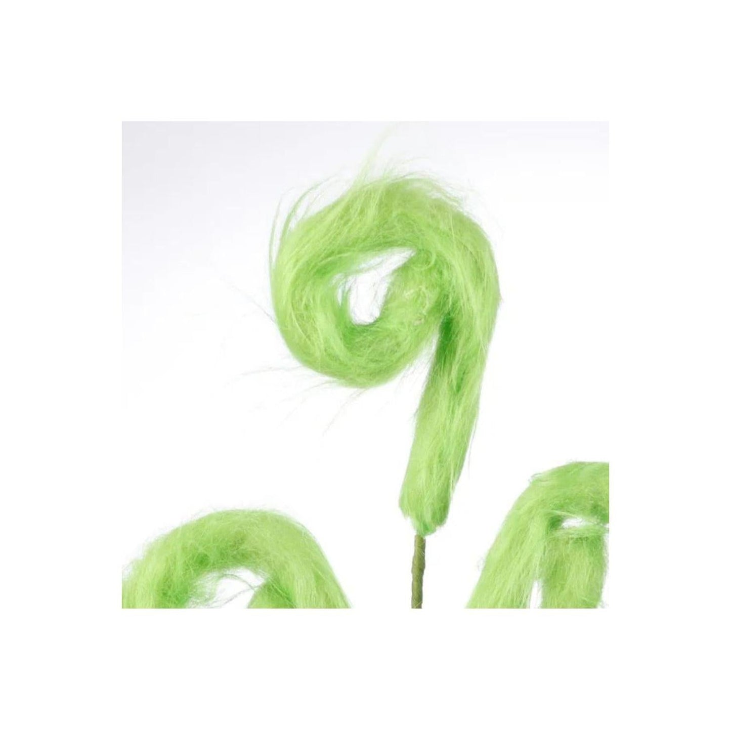 Lime Green Furry Spiral Curly Spray 29.5"