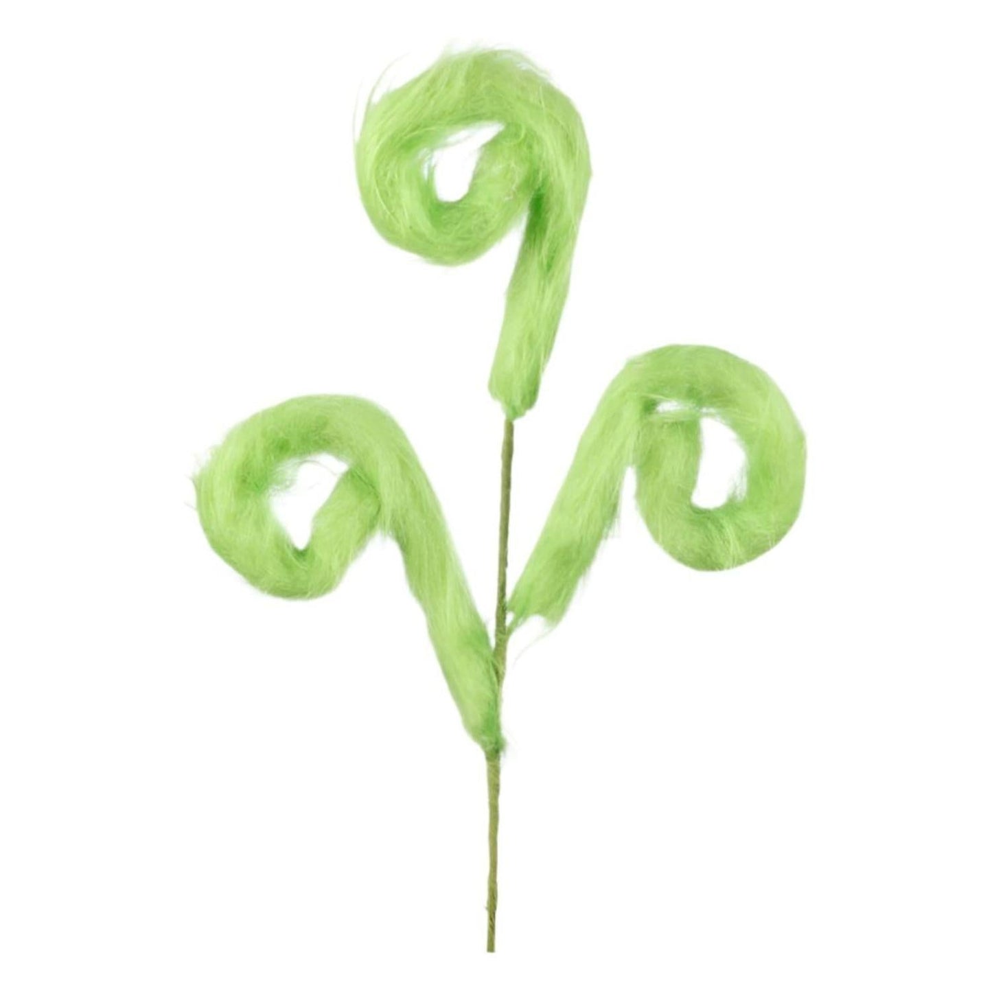 Lime Green Furry Spiral Curly Spray 29.5"