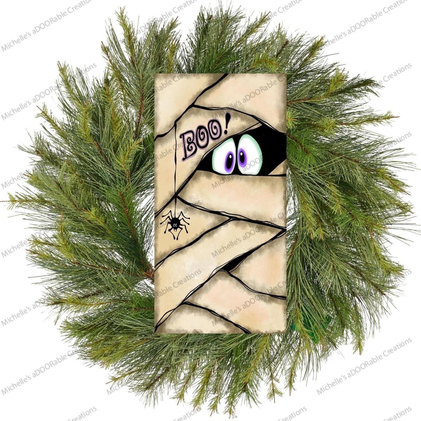 Mummy Monster Eyes Sign