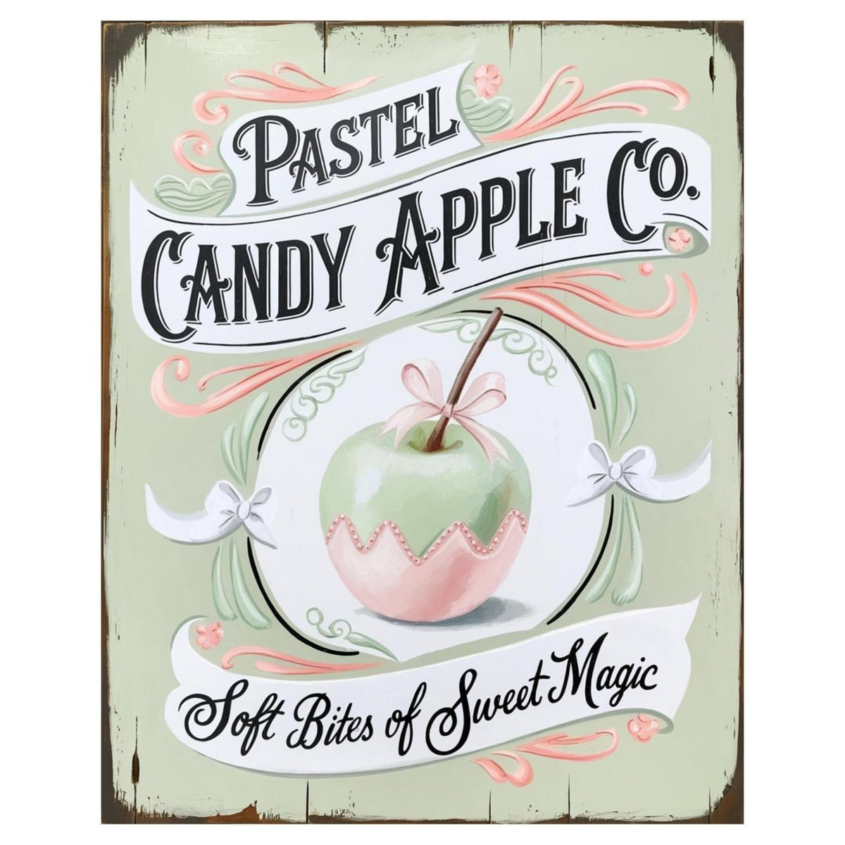 Pastel Candy Apple Halloween Sign