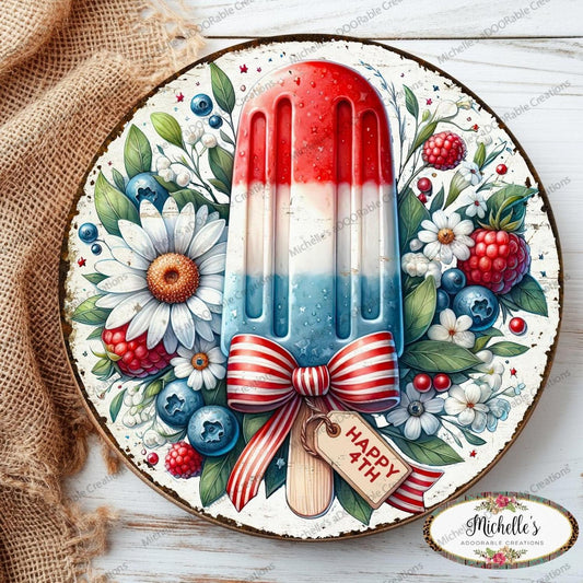 Patriotic Popsicle Summer Sign