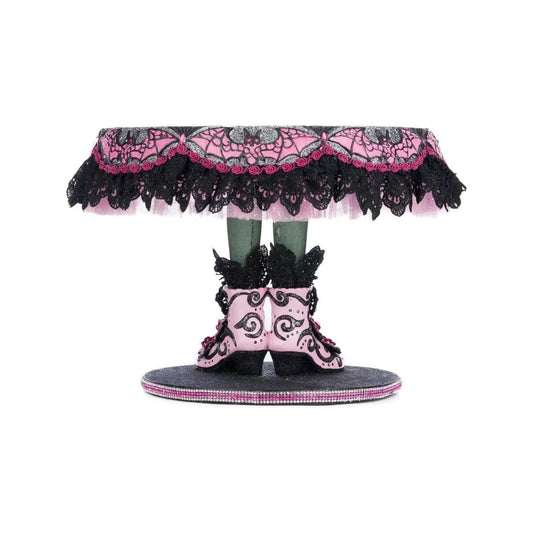 Pink Panic Possession Witch Boots Cake Plate