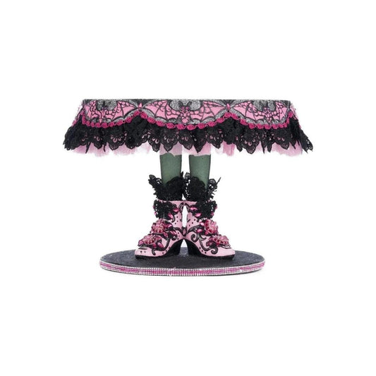 Pink Panic Possession Witch Boots Cake Plate