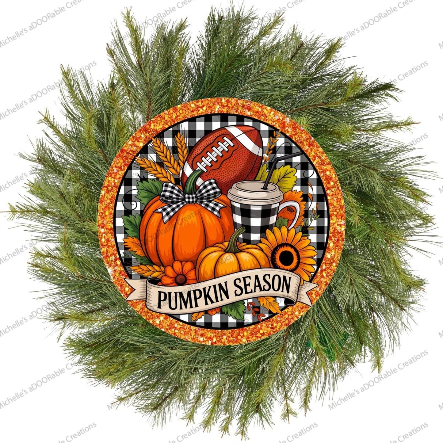 Pumpkins Season Fall Round Sign