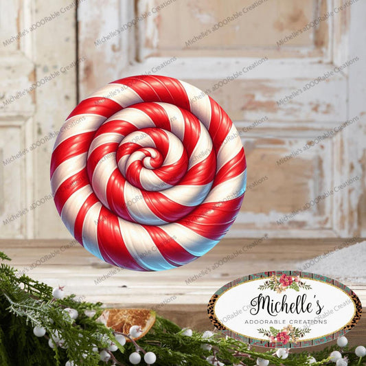 Red White Round Peppermint Candy