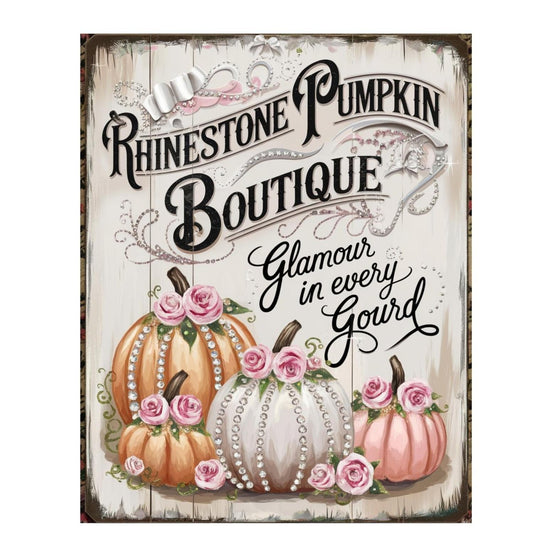 Rhinestone Pumpkin Boutique Fall Sign