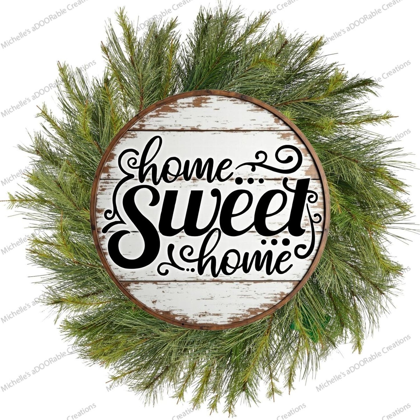 Rustic Home Sweet Home Round Sign