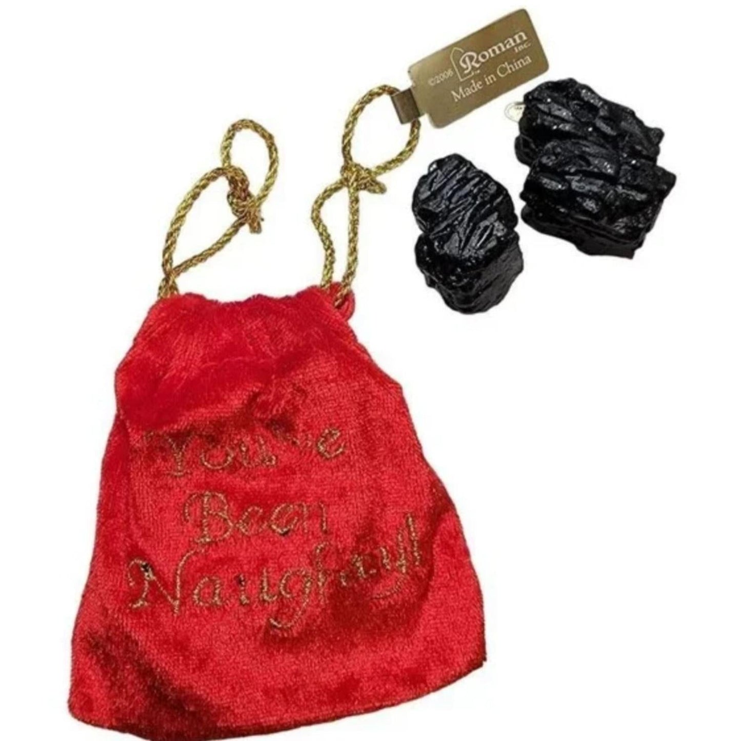 Santa Bag with a Lump Of Coal