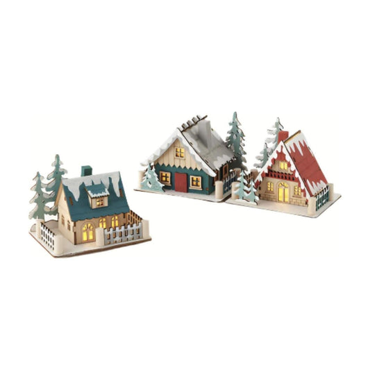 Scandinavian Lighted Lodge