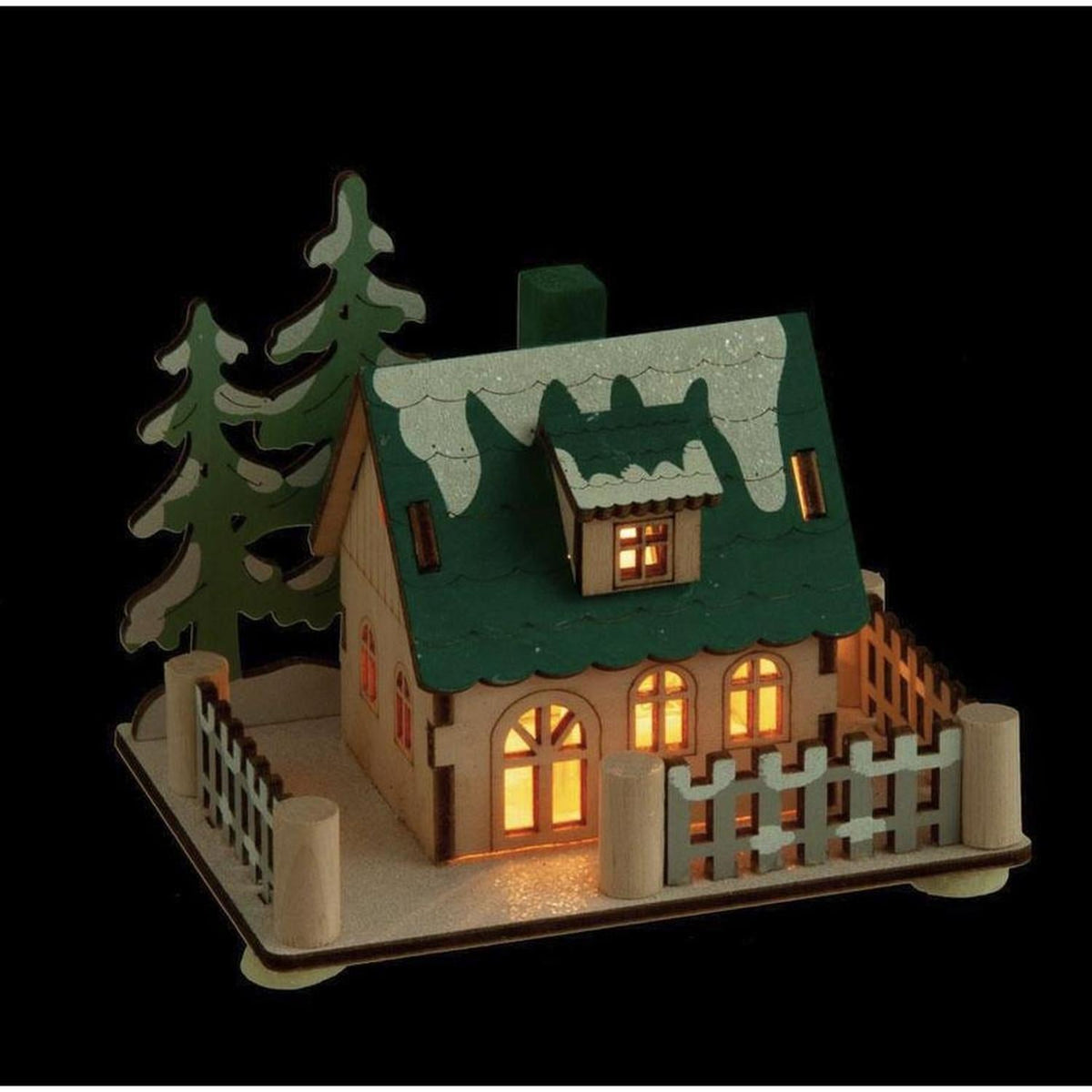 Scandinavian Lighted Lodge