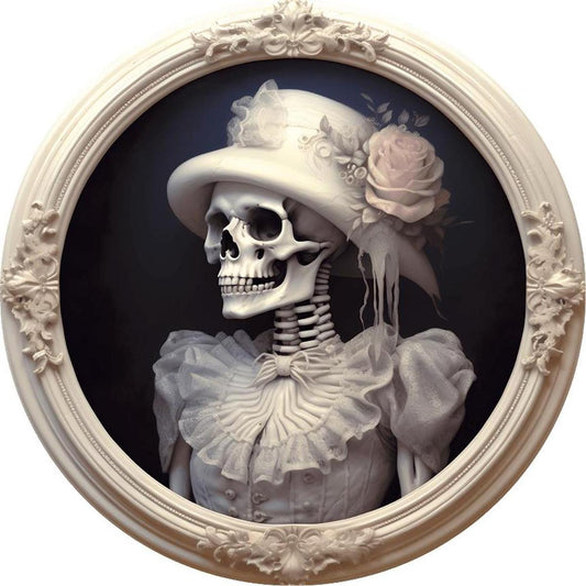 Skeleton Bride Portrait Sign