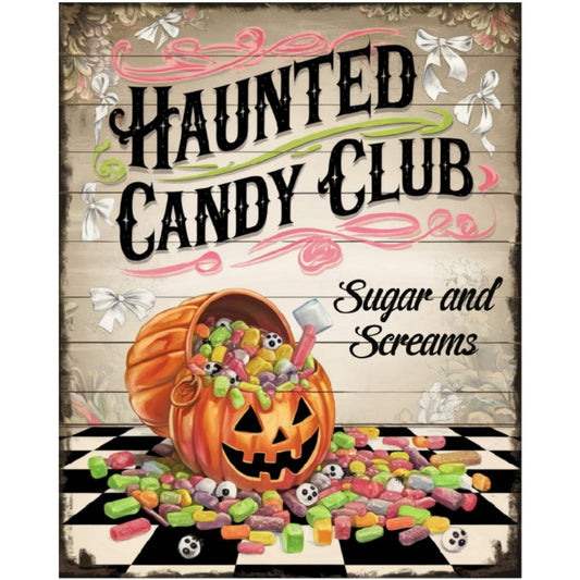 Sugar and Screams Halloween Club Sign
