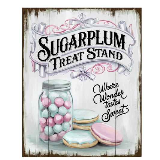 Sugarplum Treat Stand Christmas Sign