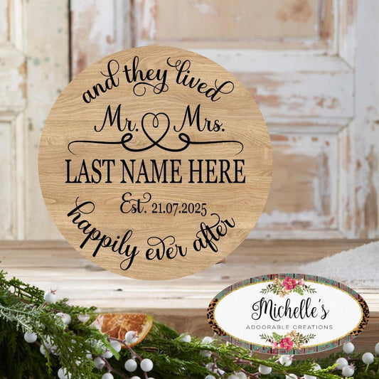 The Lived Happily Ever After Wedding Sign