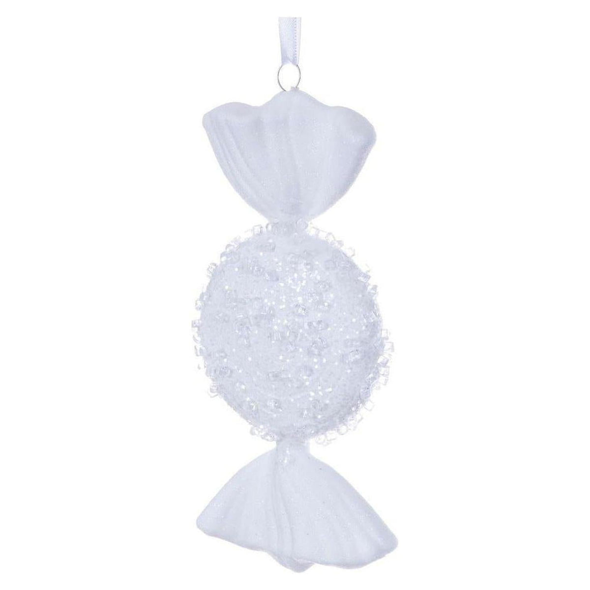 White Icy Sugar Flat Candy