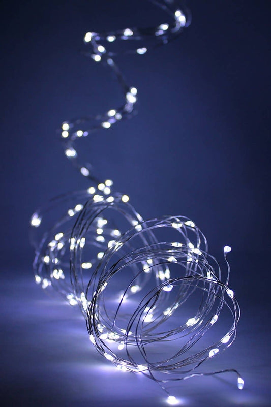 180 LED Silver Copper Branch Tree Lights Plug in - White