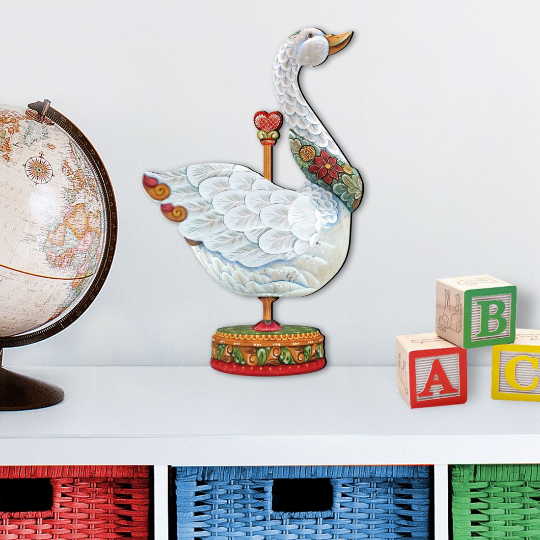Carousel Goose Holiday Outdoor Decor Large Ornament by G. DeBrekht - Carousel Holiday Decor - 8114039M