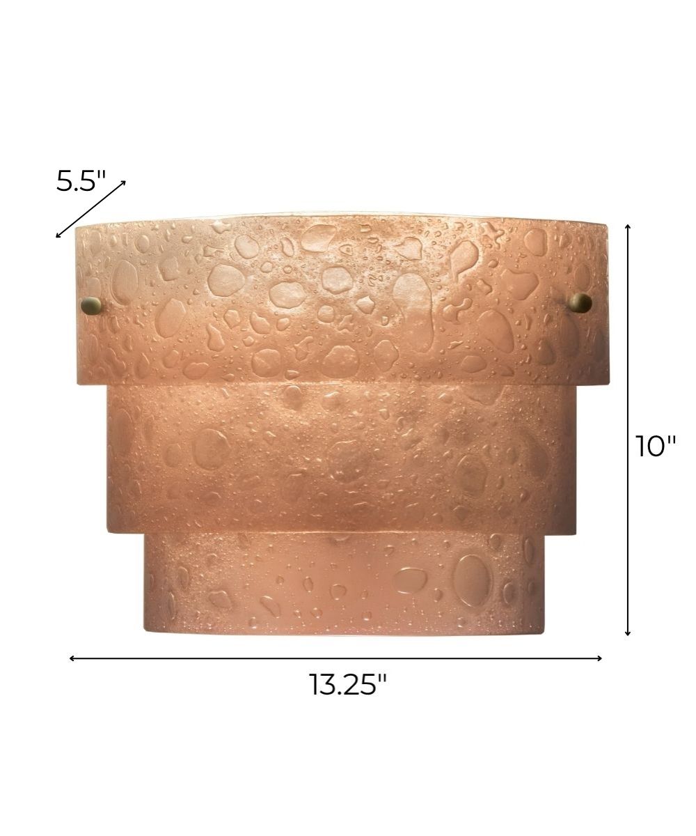 Cirrus 13"W 1-Light Bubble Bronze Finish with Bronze Bubble Glass Shade Wall Sconce Light Fixture