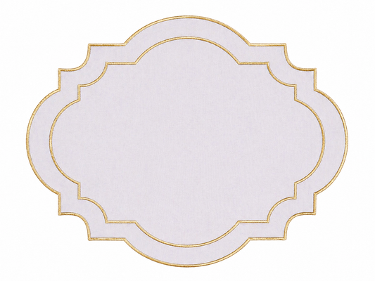 a white and gold frame