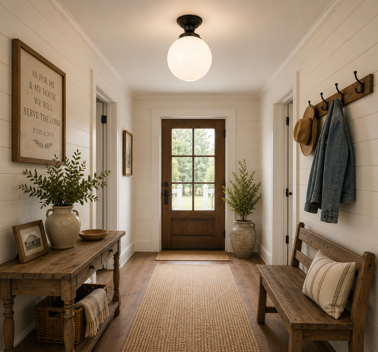 Milk Glass Globe Ceiling Light | 8"