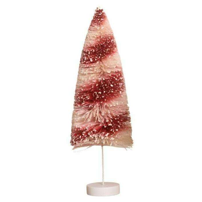 Candy Cane Bottle Brush Trees - 12" and 10" Set of 2