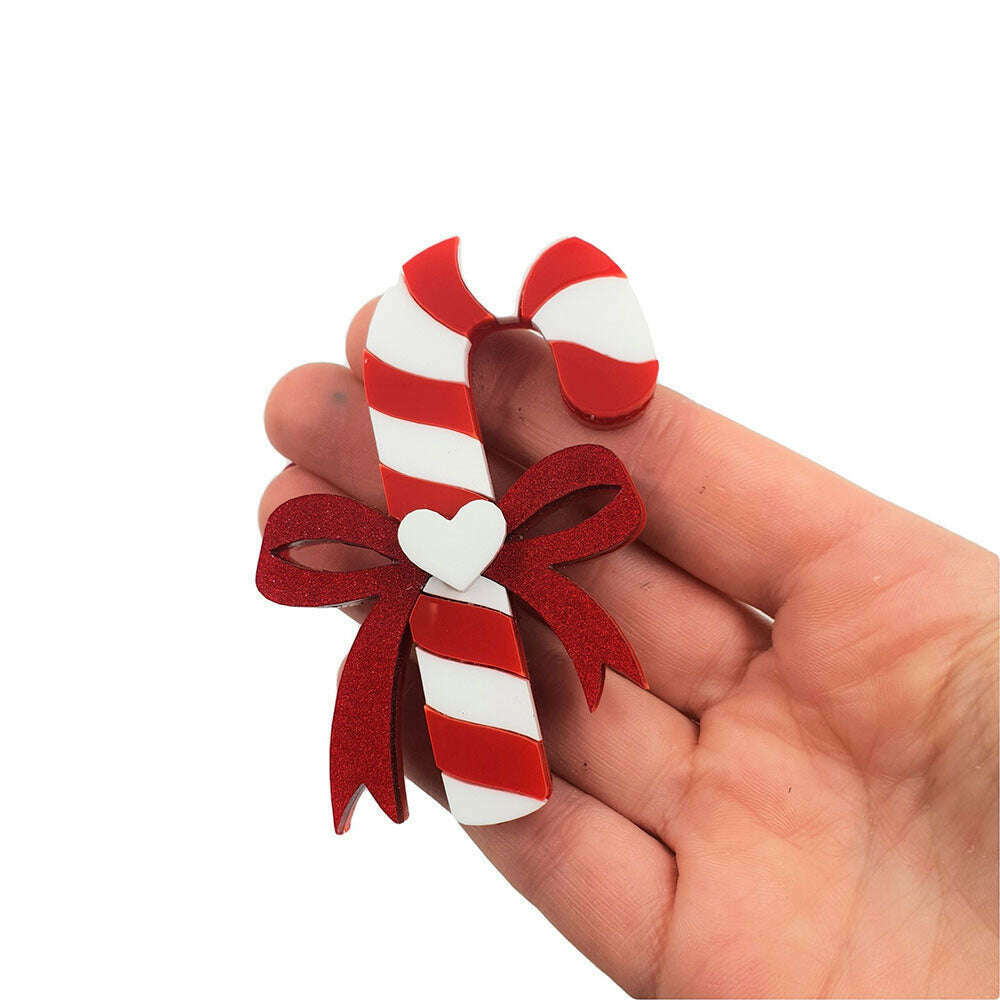 Candy Cane Brooch by Cherryloco
