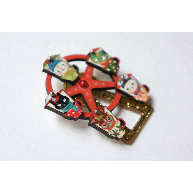 Cat Ferris Wheel Brooch by Laliblue