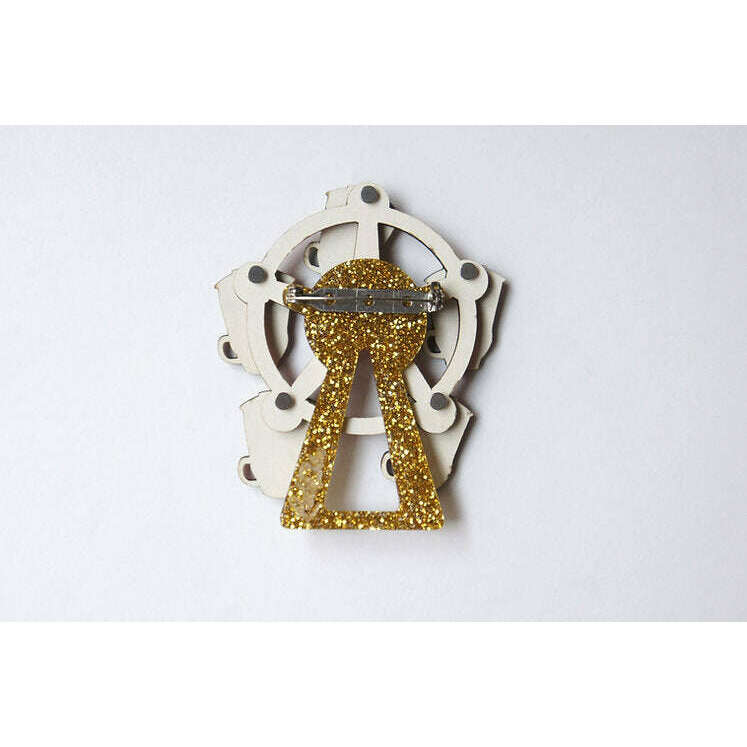 Cat Ferris Wheel Brooch by Laliblue