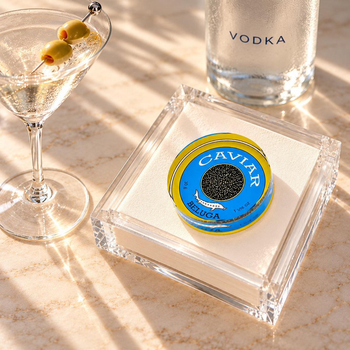 Caviar Acrylic Cocktail Napkin Holder