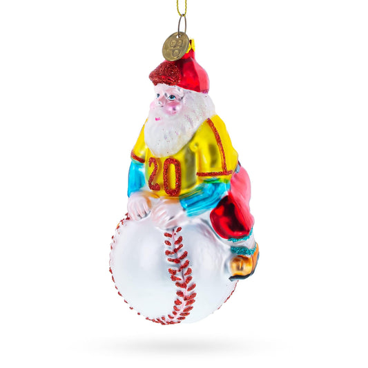 a baseball ornament with a coin