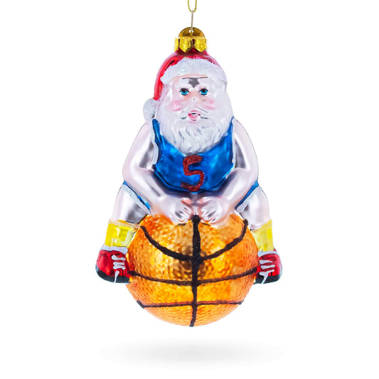 a christmas ornament with a basketball