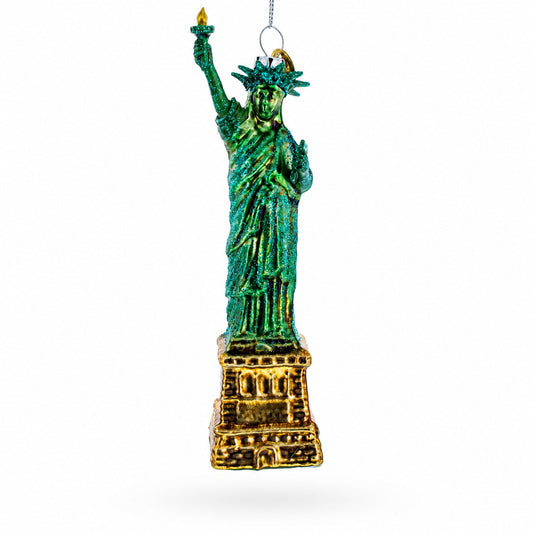 Statue of Liberty New York Glass Christmas Ornament