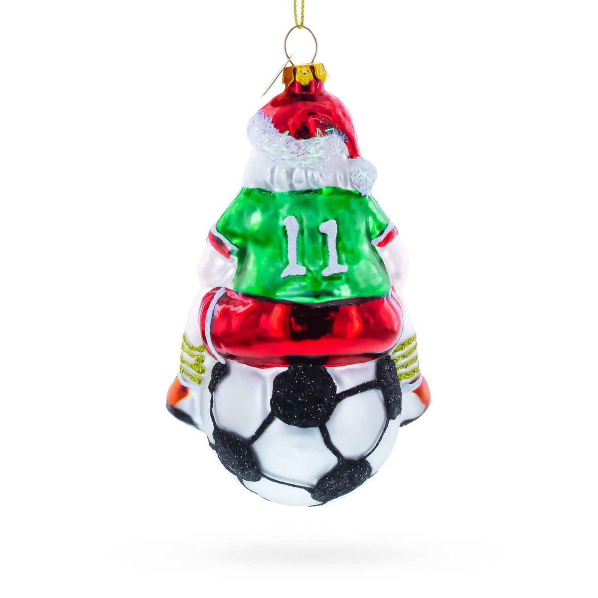 a football ball shaped ornament